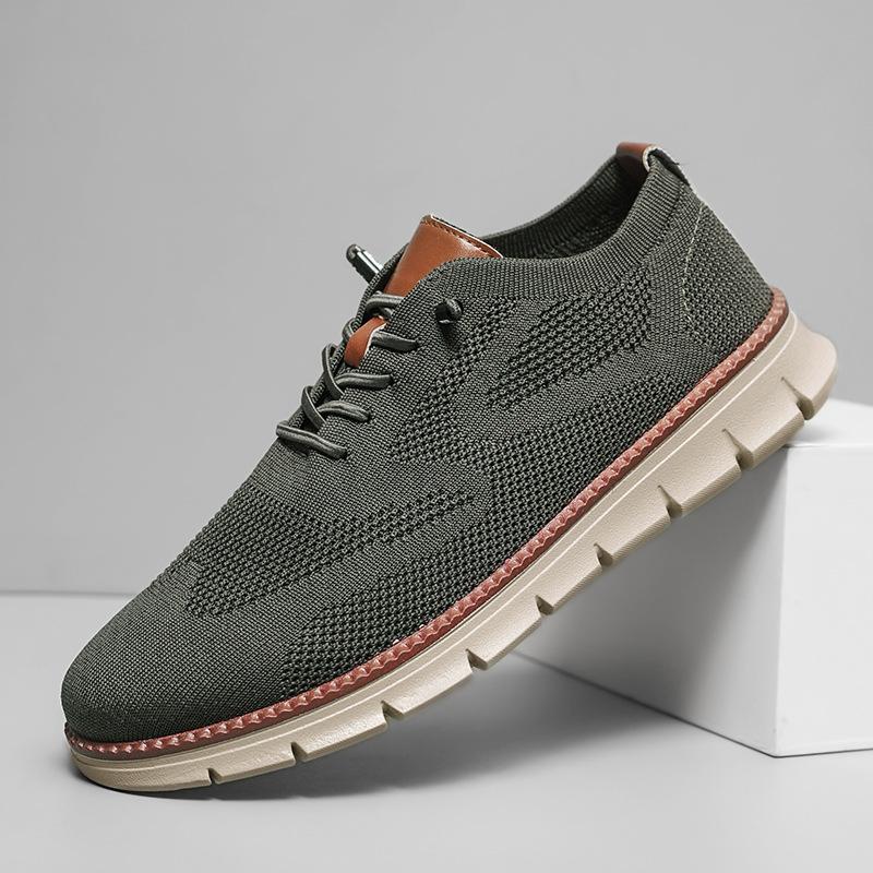 British style summer breathable sneakers fly-woven mesh shoes large size running shoes