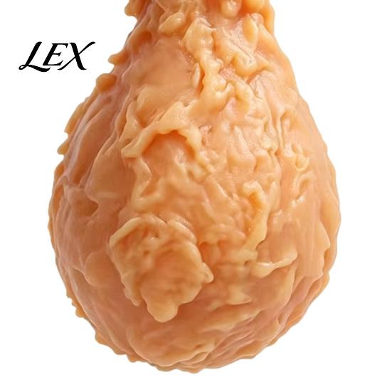 Office Desk Fidget Toy Fried Chicken Leg Squeeze Toy, Stress Relief Drumstick Sensory Fake Reducing Hand Food for Basket Stuffers, Party Favors