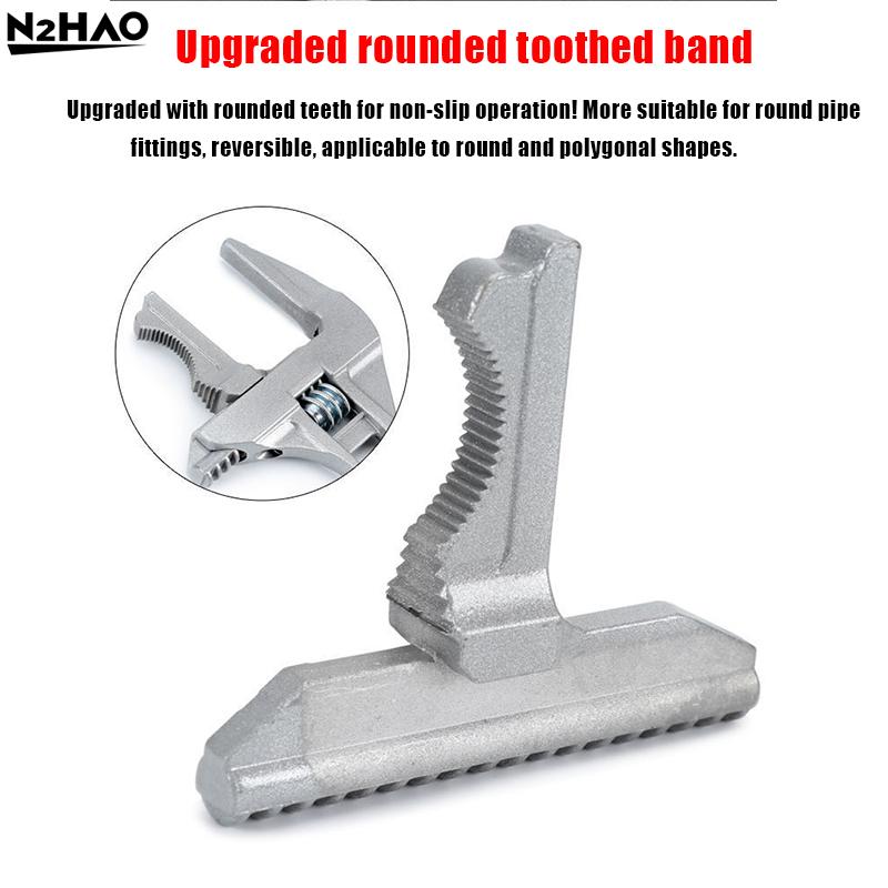 Multifunctional Aluminum alloy metal. Adjustable Wrench For Bathroom Plumbing Repair Hand Tool