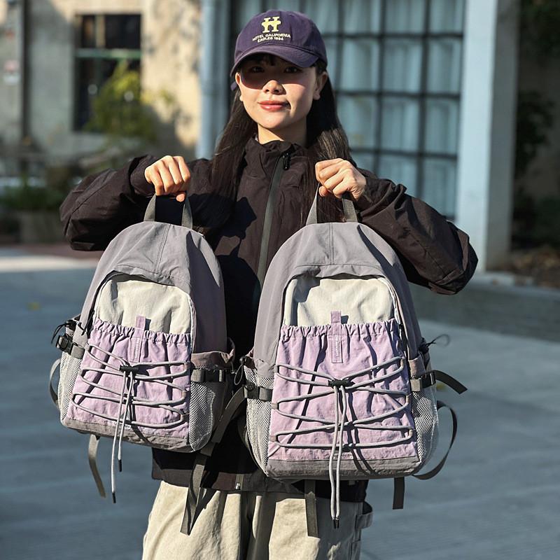 Unisex Ultralight Oxford Backpack Large Capacity Daypack 13in Laptop Compartment