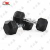 Zhongbisheng Rubber-coated Hexagonal Dumbbell Set with Rack