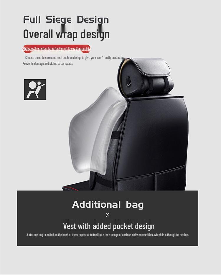 Universal Car Seat Cover for Accord, Civic, and Sagitar—Four Seasons Full Wrap Cushion Cover