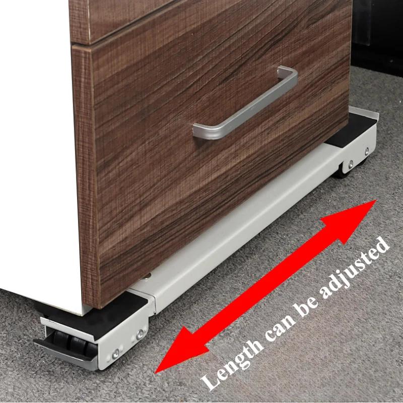 2 pc Washing Machine Stand Mobile Base Adjustable Roller Furniture Dolly Refrigerator Moving Cart Furniture Base Bracket Movers