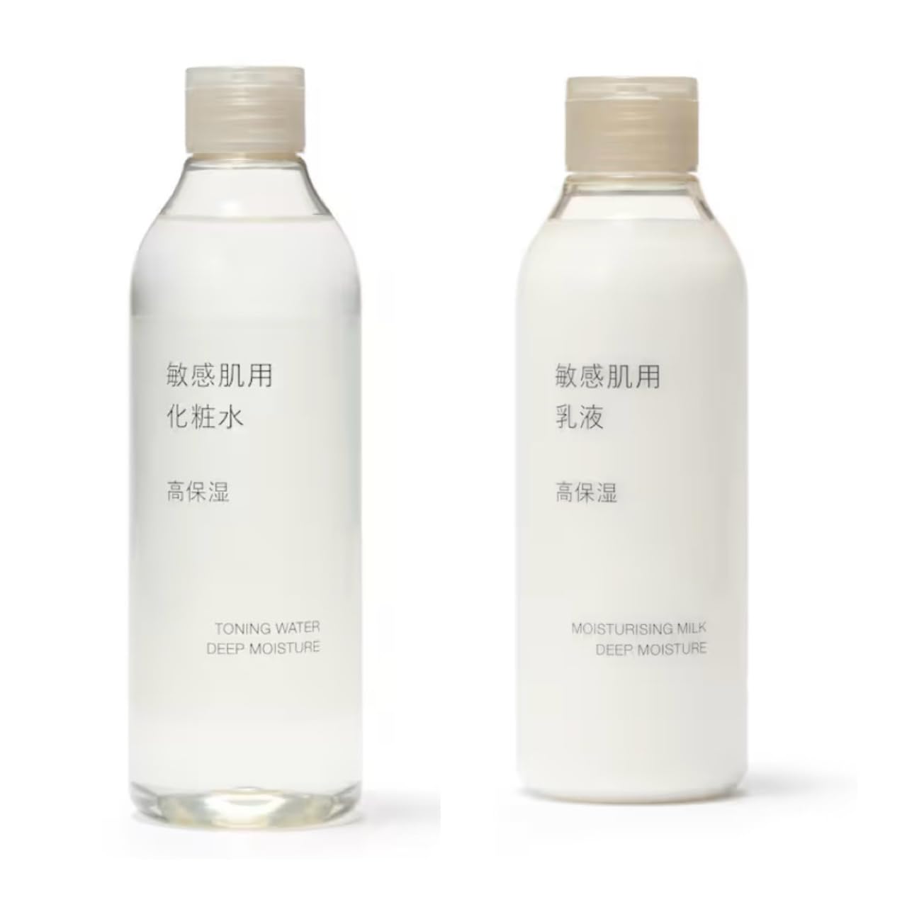 MUJI Sensitive Skin High Moisturizing Lotion 300ml Emulsion 200ml Moisturizing Care for Dry Skin + Set Fragrance-free, Colorant-free,