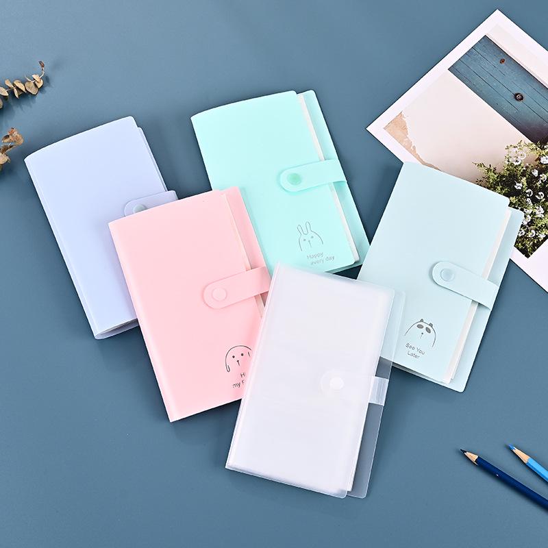Compact Transparent Card Holder: Student Train Ticket & Polaroid Album, Simple Business Card Organizer