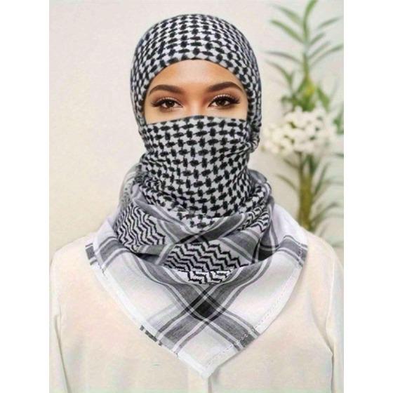 Summer Women Tactical Arab Scarf Men Fashion Lightweight Hijab Scarf Spring Army Plaid Head Scarf Keep Warm  New
