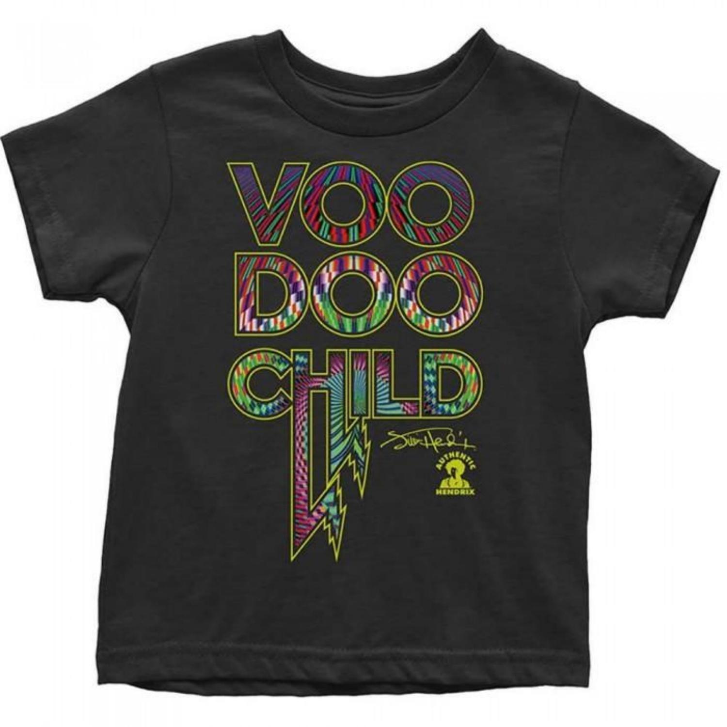 Jimi Hendrix Childrens_Kids Voodoo Child Cotton T-Shirt S чёрный