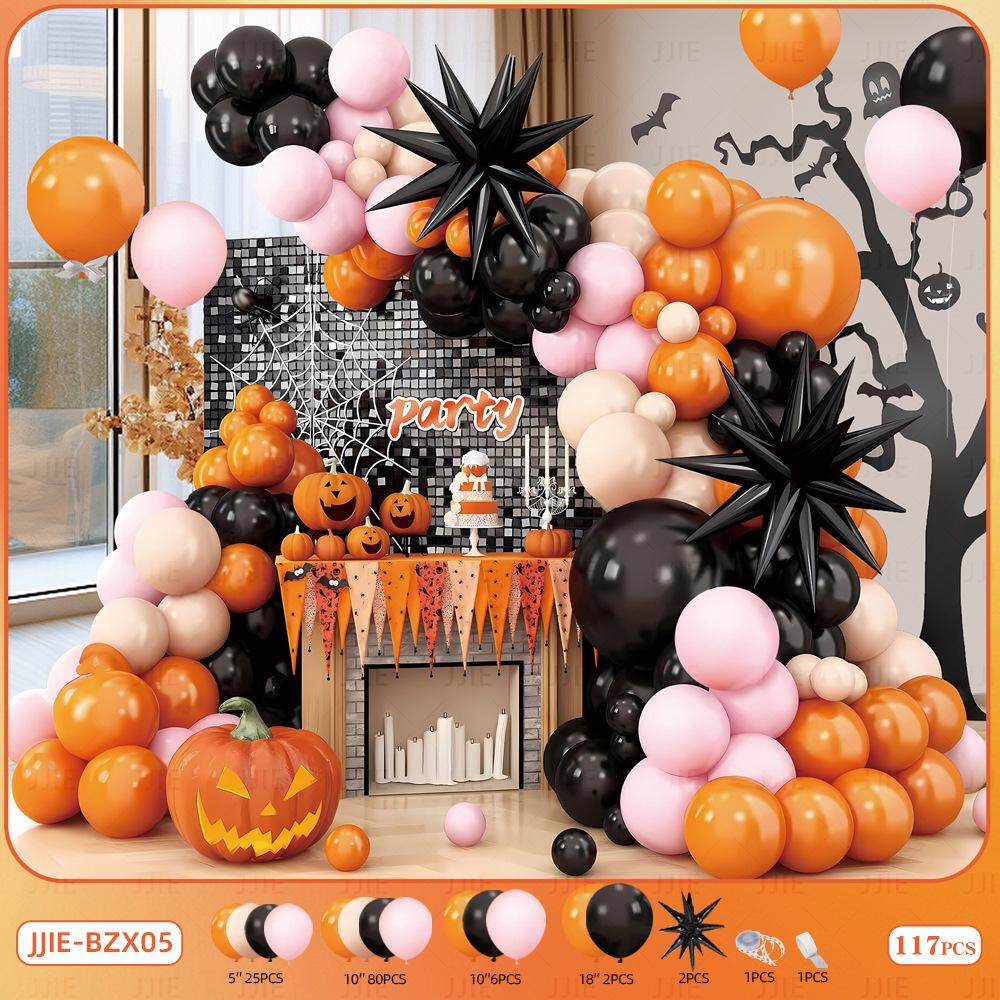 Elegant Red, Black & Gold Balloon Chain Set for Celebrations: Birthday, Graduation, Wedding