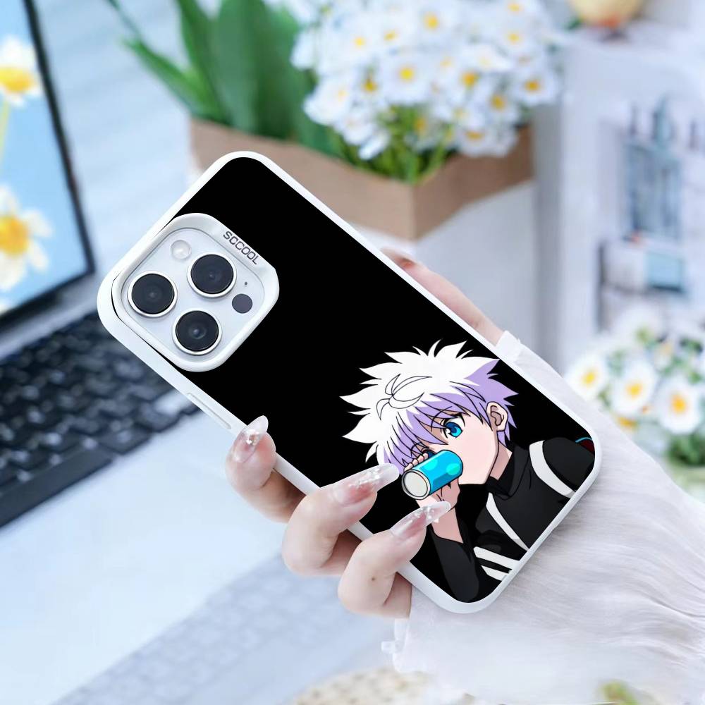 D-Killua Zoldyck H-Hunter X Hunter Phone Case For iPhone 17,16,15,14,13,12,Pro MAX Black Matte Shockproof Cover