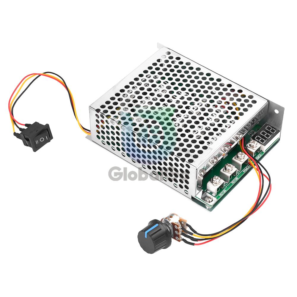 DC10-55V Digital Display PWM Motor Speed Controller Forward Reversal Control Switch 12V 24V 36V 48V 55V 600A Adjustable DC Motor