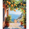 GATYZTORY Pittura Fai da Te con Numeri Con Cornice Paesaggio di Villaggio Pittura Acrilica su Tela Quadro con Numeri per Adulti Kit per Principianti