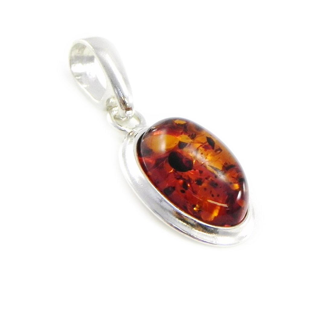 Les Trésors De Lily [I8972] - Silver Pendant 'Inspiration' Amber Silver - 18x13 Mm