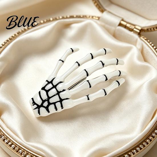 Resin Hairpin for Cosplay 2Pcs Gothic Dark Style Hairpins Hair Pins Bangs Skeleton Clip Hand Bone Clips Halloween Photography Props Cool Accessory