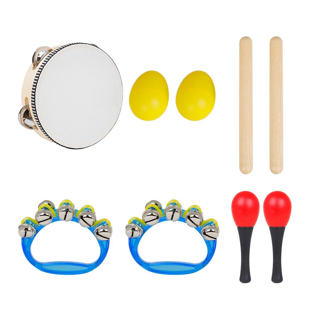 Kid Musical Instruments Toy, 5Pcs Wood Percussion Instruments for Toddlers Children, Preschool Educational Learning Sets