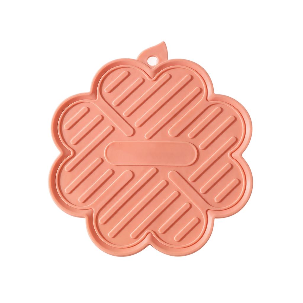 Heat Resistant Silicone Trivet Mat for Kitchen Use Soft Flexible Non-Slip Pot Holder and Coaster Suitable for Hot Pots and Dishes