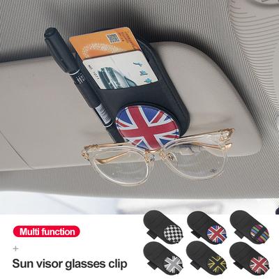 Car Sun Visor For BMW MiNi Cooper Business Card Holder CD DVD Organizer Storage Box Sunglasses Clip Stowing Tidying Bag