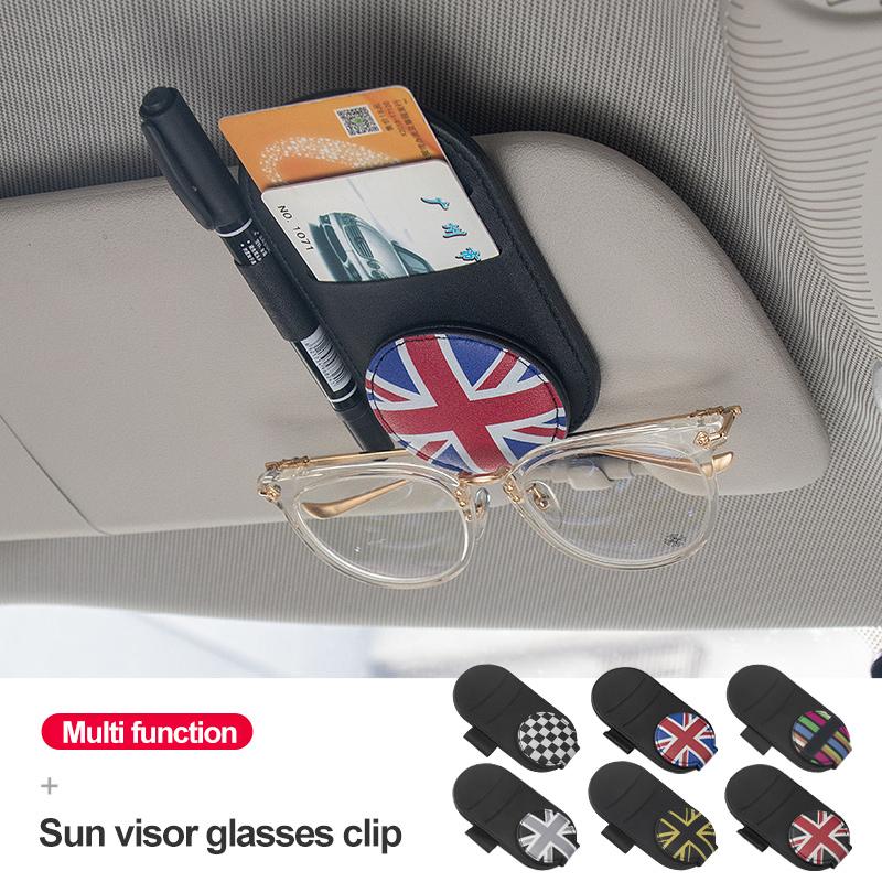 Car Sun Visor For BMW MiNi Cooper Business Card Holder CD DVD Organizer Storage Box Sunglasses Clip Stowing Tidying Bag