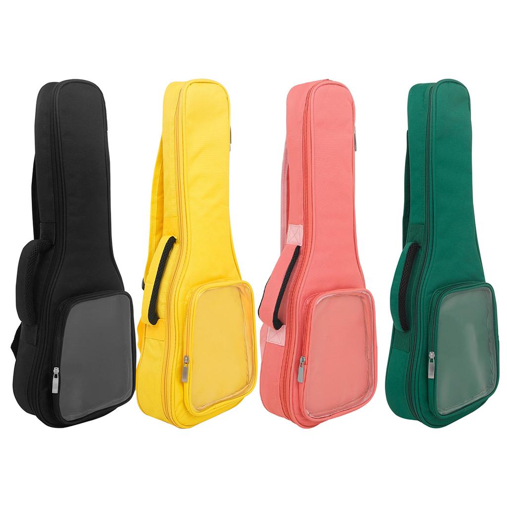 23 Inch Small Guitar Bag, Transparent Side Pocket, Ukulele Bag, Portable Backpack, Ukulele Plus Cotton Bag