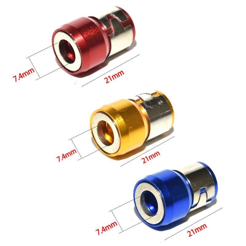 1/3/5Pcs Universal 1/4 Batch Head Colored Magnetic Coil Metal Screwdriver Head Magnetizer Electric Tool Accessory Set