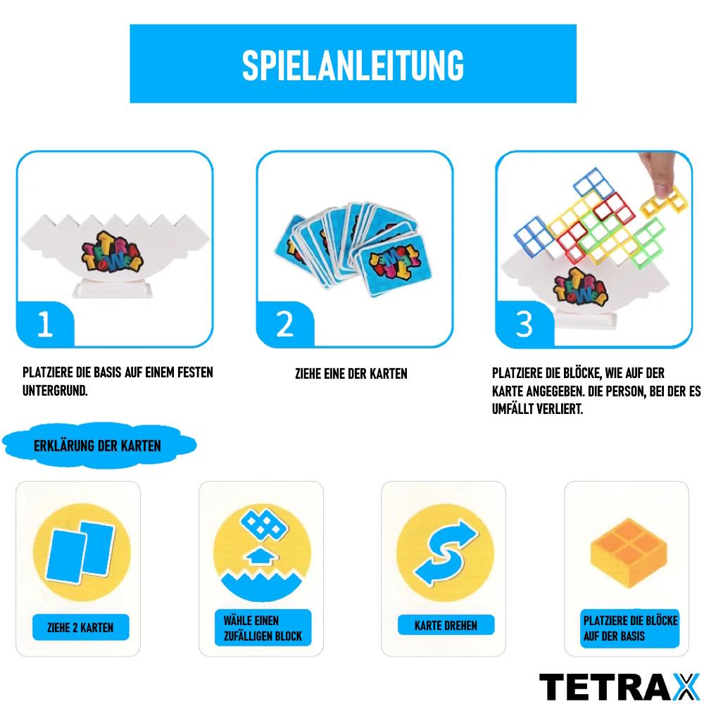 TETRAX Tower Balance Game Children Stacking Game Tower Swing Stack Toy 32tl