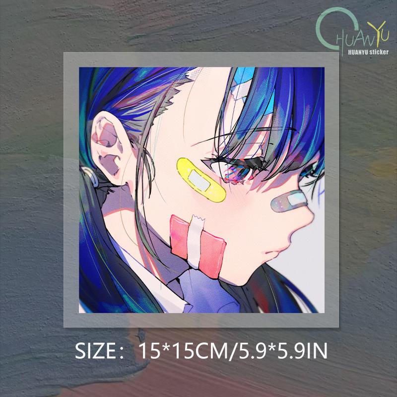 Fun Anime Creative Avatar Sticker Car Sticker Car Window Motorcycle Bumper Reflective Anti water Car Sticker