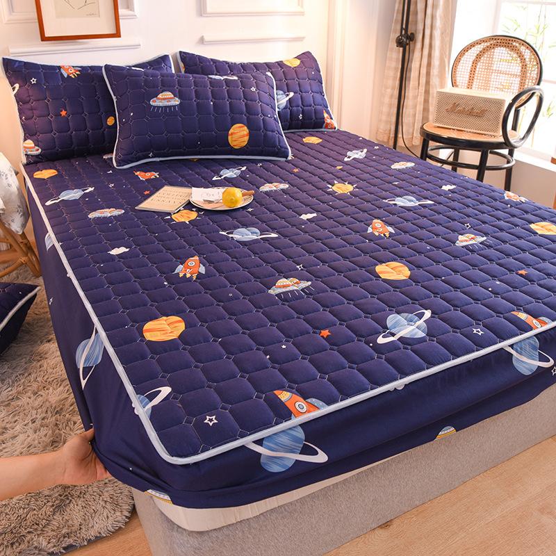 New Cartoon Mattress Cover Protector Soft Comfortable Breathable Printing Bedding Mattress Bed Cover Fitted Machine Washable