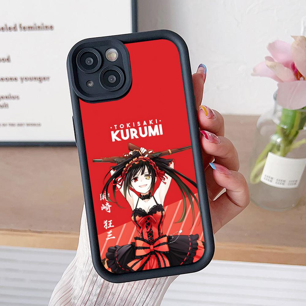 Date a Live Kurumi Tokisaki Thicken TPU Mobile Phone Case for iPhone 17 16 15 14 13 12 11 Air Pro Max Plus Colorful Cover