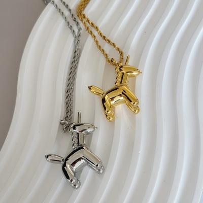24 French Personality Big Unicorn Pendant Necklace Sweater Chain Suitable For Women'S Daily Wear