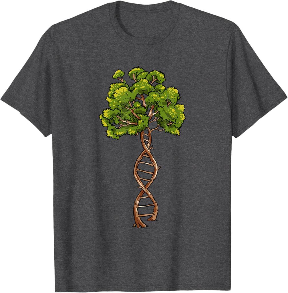 DNA Baum des Lebens Wissenschaft Genetik Biologie Liebhaber Grafik T-Shirt Kurzarm Lässig Rundhals T-Shirt