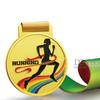 Running Runner Gold Medals Trophy Award With Neck Ribbons Express Medal Various Souvenir School Sports Prize Gift Custom Made