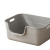 Cat Open Top Anti Splashing,Pet Supplies,Easy To Clean,with Hollow Handles High Sides Litter Pan for