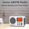 Tragbares Radio FM & AMLCD-Bildschirm unterstützt 5-V-Eingang Bass AM-Radio Timer Alarm Timer Abschaltung Speicher Frequenz Programm Weiß & Schwarz