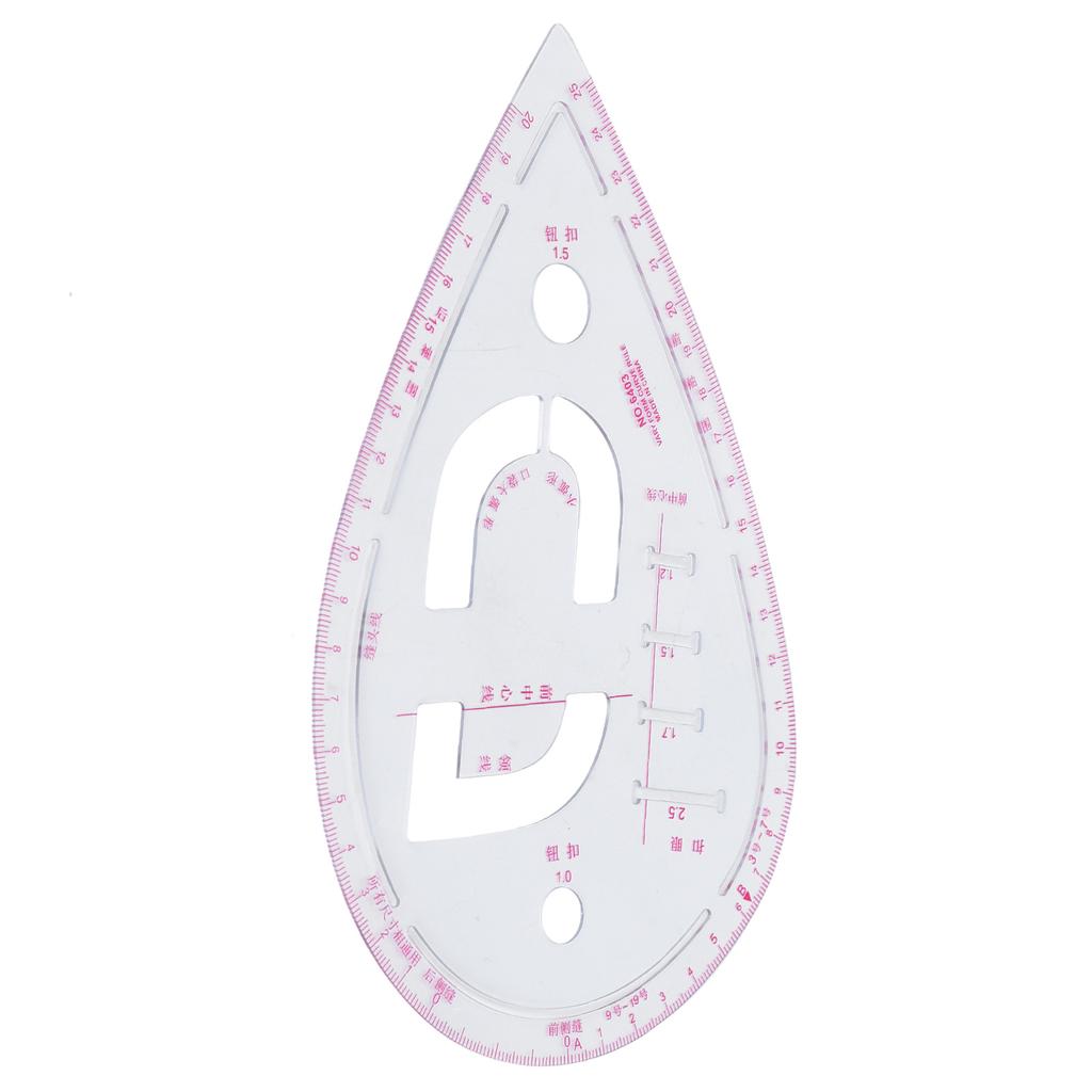 Sleeve Curve Ruler Plastic Tailoring Sewing Button Positioning Proofing Clothing Design Tool