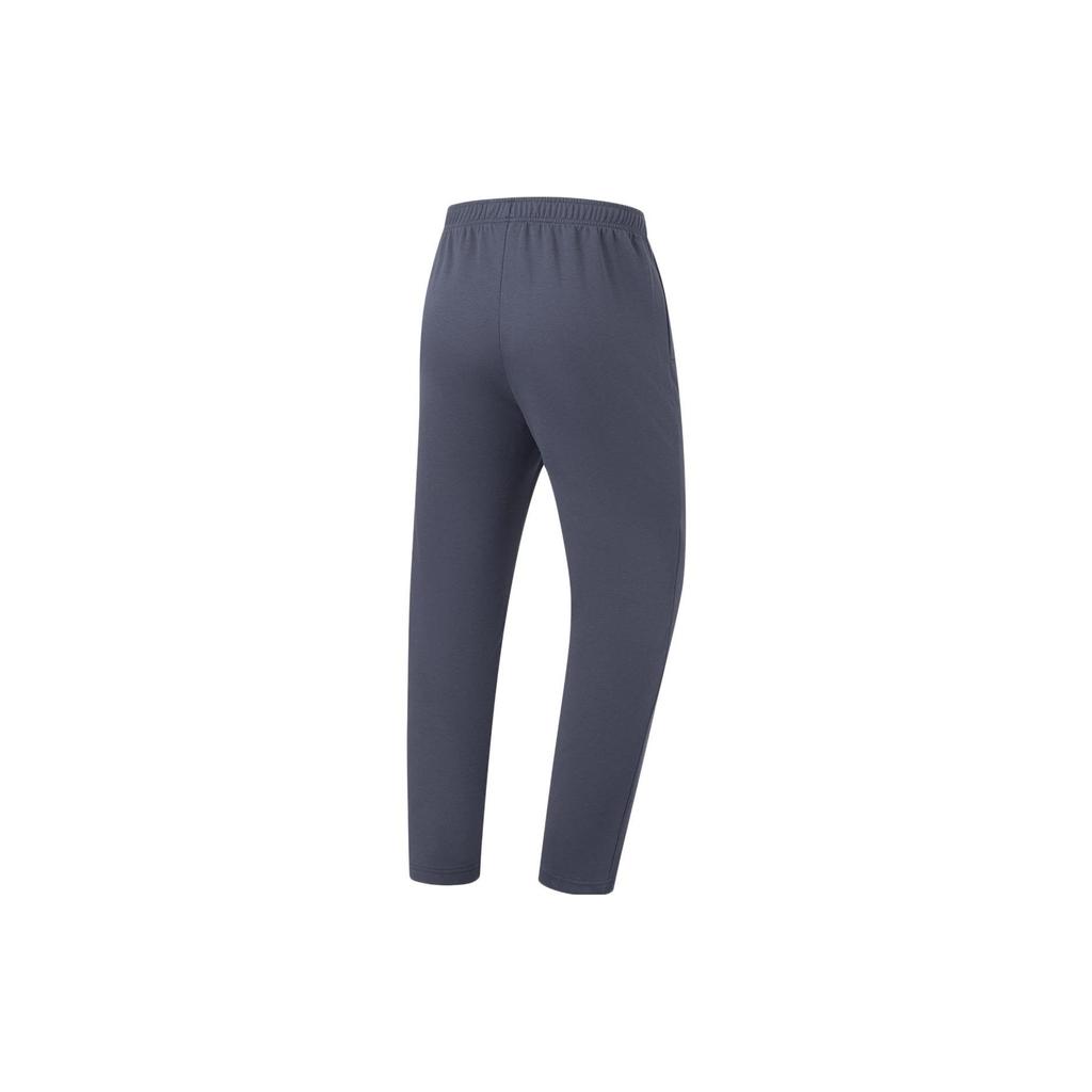 Li Ning Fitness Series Solid Color Logo Elastic Waist Knitted Sports Pants Men Bottoms Cool-Black AKLT289-2