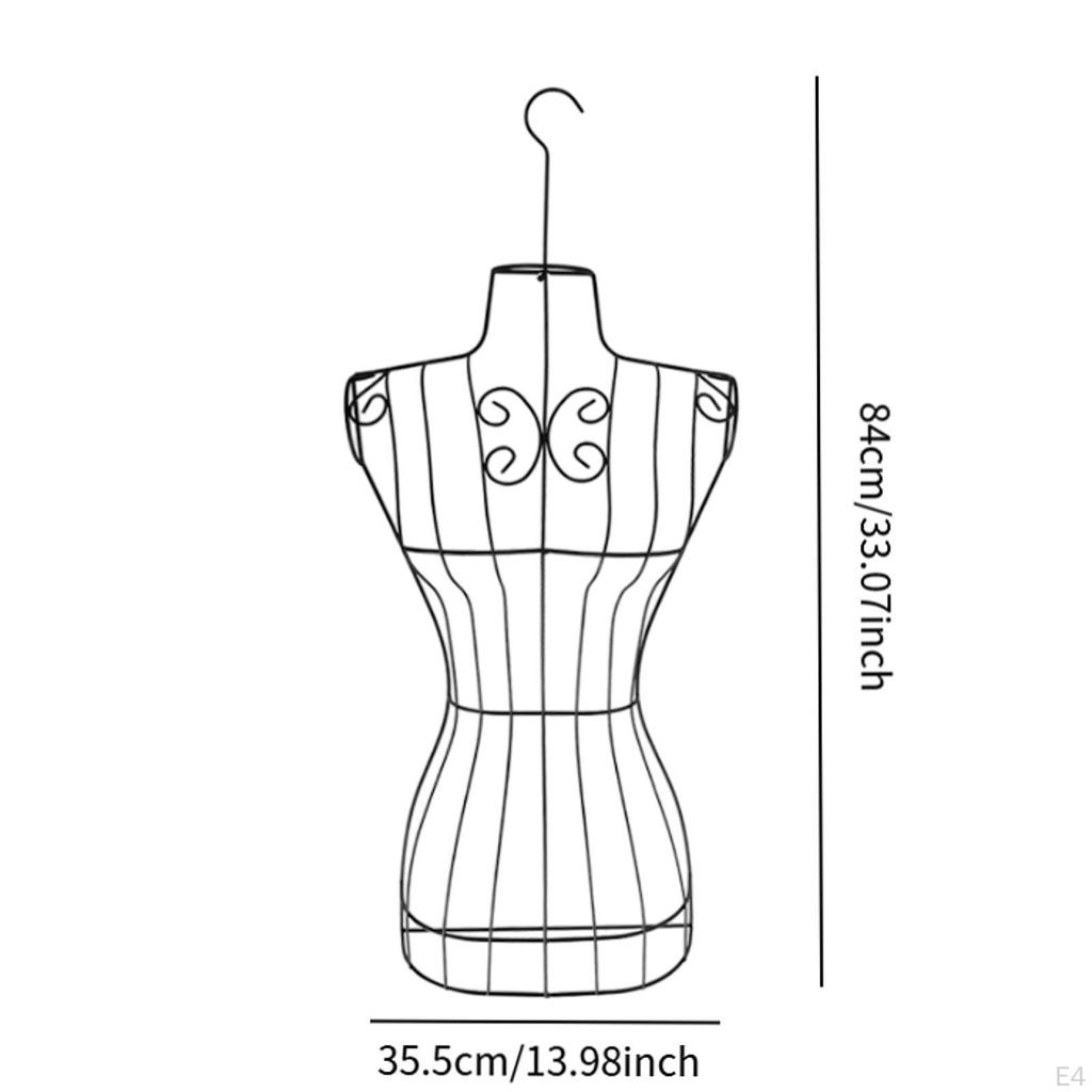 Metalowy Manekin Krawiecki Stojak na Ubrania Wszechstronny z Hakiem Manekin do Centrum Handlowego Szycia