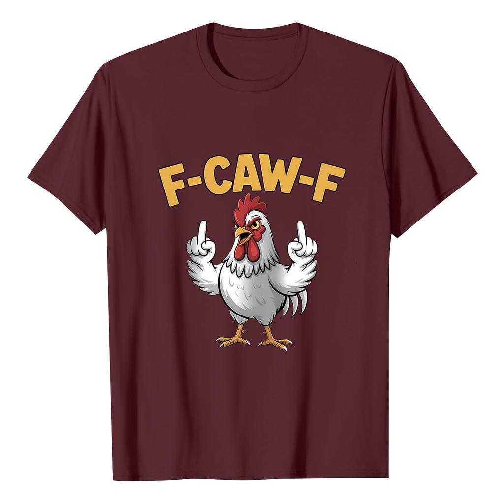 F-CAW-F Women's Casual Letter Print Short-sleeved Top T-shirt