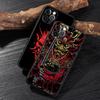 Japan Oni Samurai Yokai Mask Dragon Art Black Cover For Apple iPhone 15 13 14 12 11 Pro Max Mini XS 6 7 8 Plus Cases Soft Fundas
