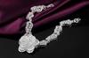 Factory direct fashion 925 Silver Bracelet for woman Beautiful big flower fine Luxury jewelry Wedding party gifts