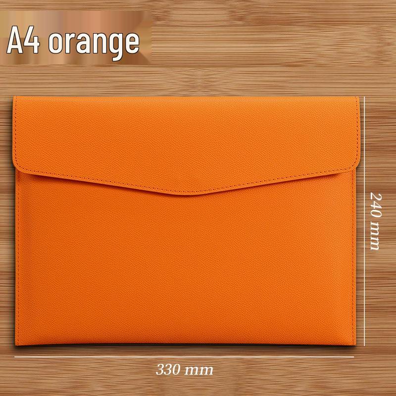 Premium Leather A4 Document Bag with Logo Printing Option