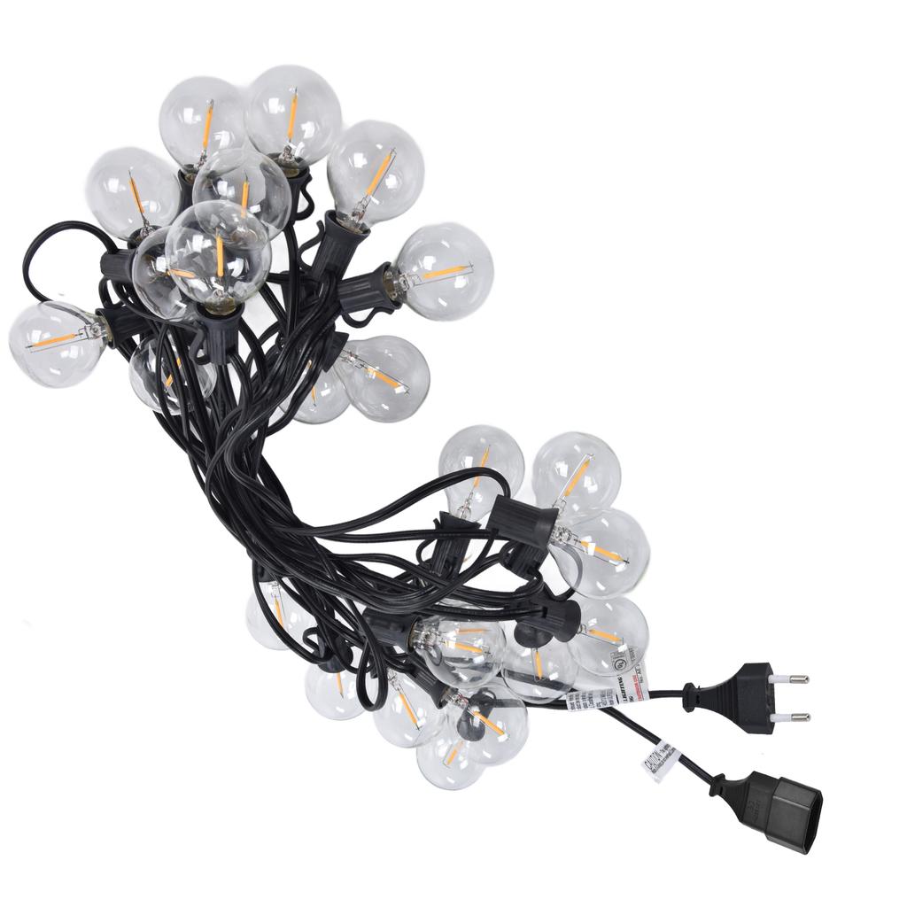 G40 25LEDs 8m Hanging Light Warm White Light Waterproof String Light Bulb for Outdoor Party