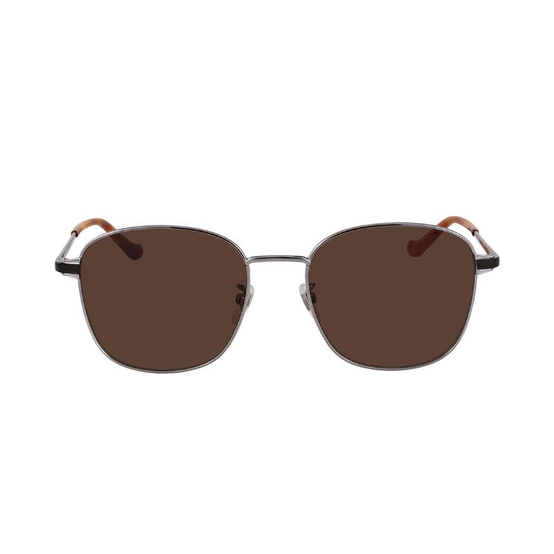 

GUCCI Logo Design Metal Irregular Sunglasses Men s Silver 56