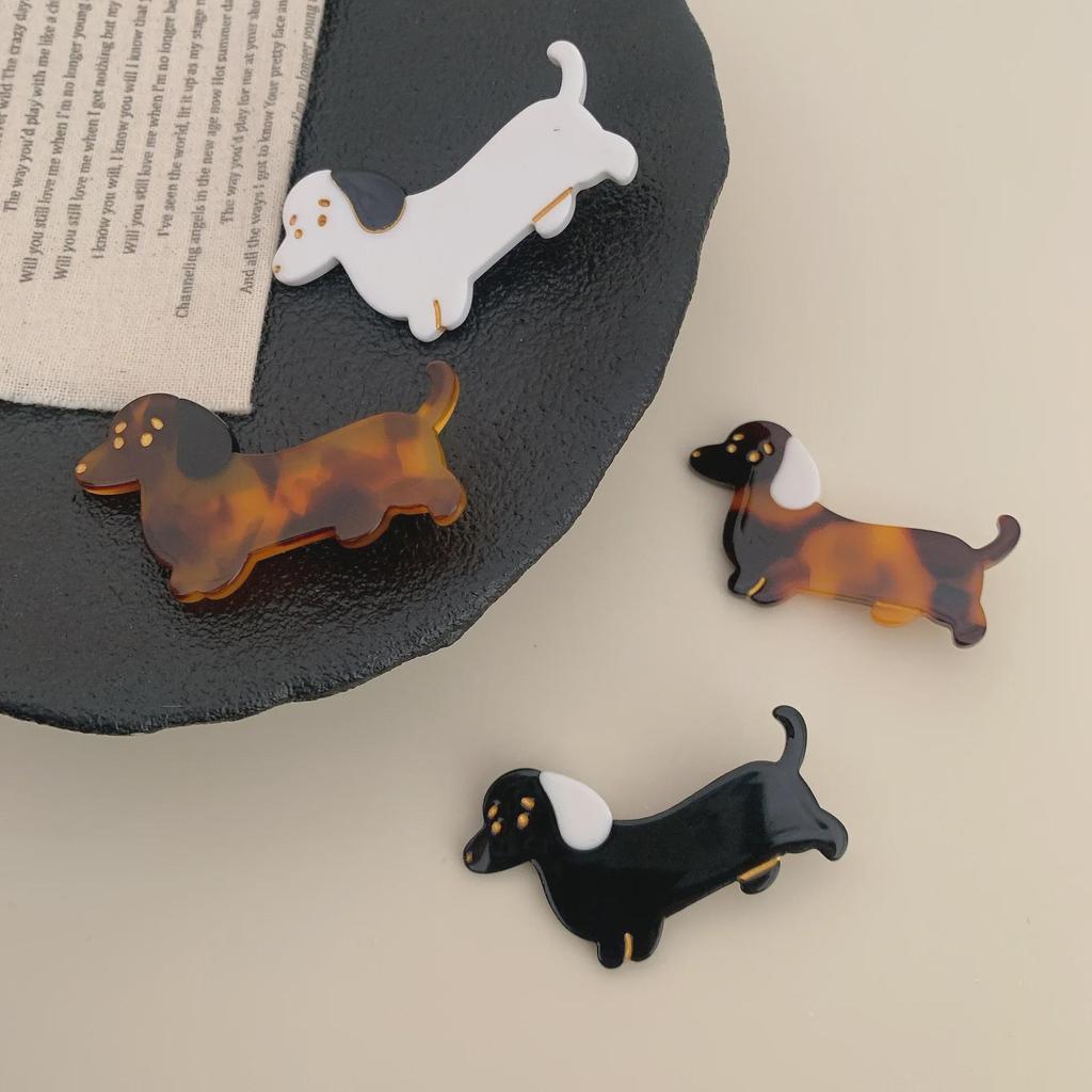 Cartoon Sausage Puppy Duckbill Hair Clips - Cute Hairpin for Bangs and Side Hair