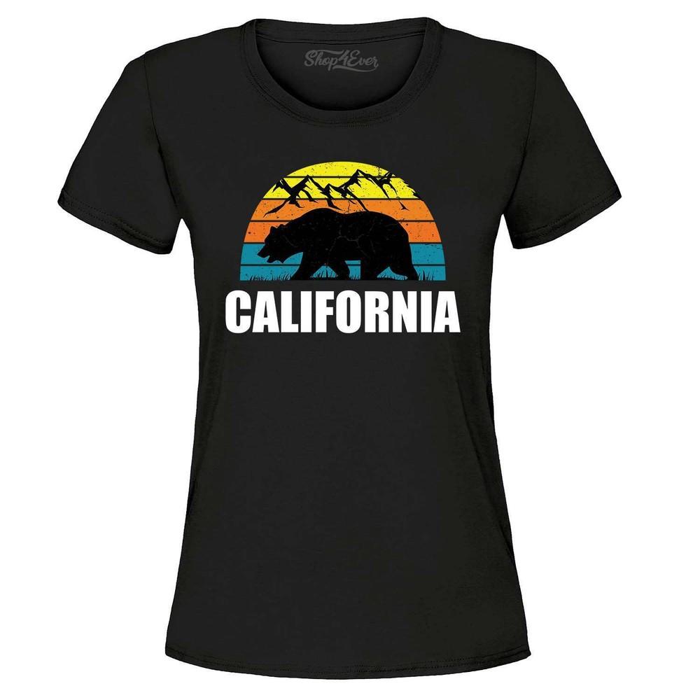 

California State Bear Mountains Retro Horizon Women s T-Shirt State Shirts M