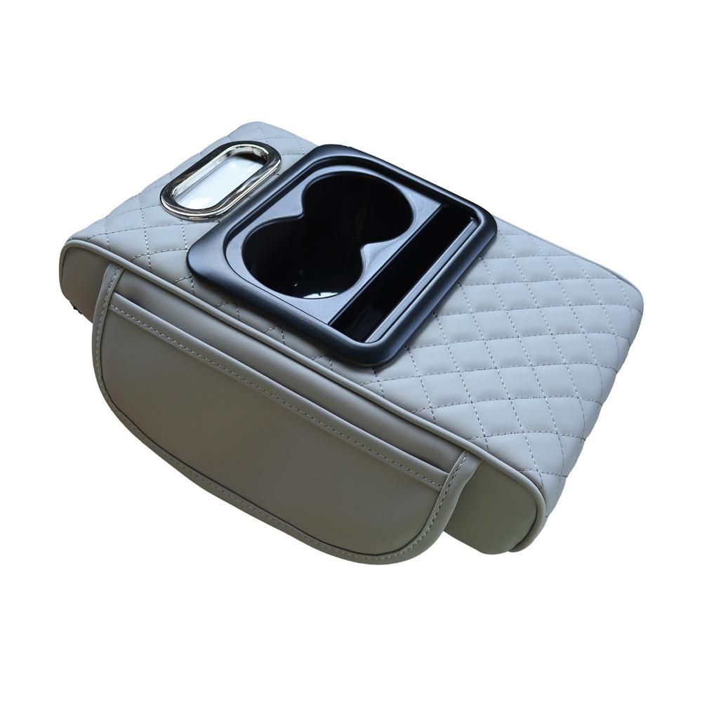 Elbow Support Car Arm Rest Cushion with Cup Holder Tissue Box Armrest Heightening Pad Comfortable Non-slip