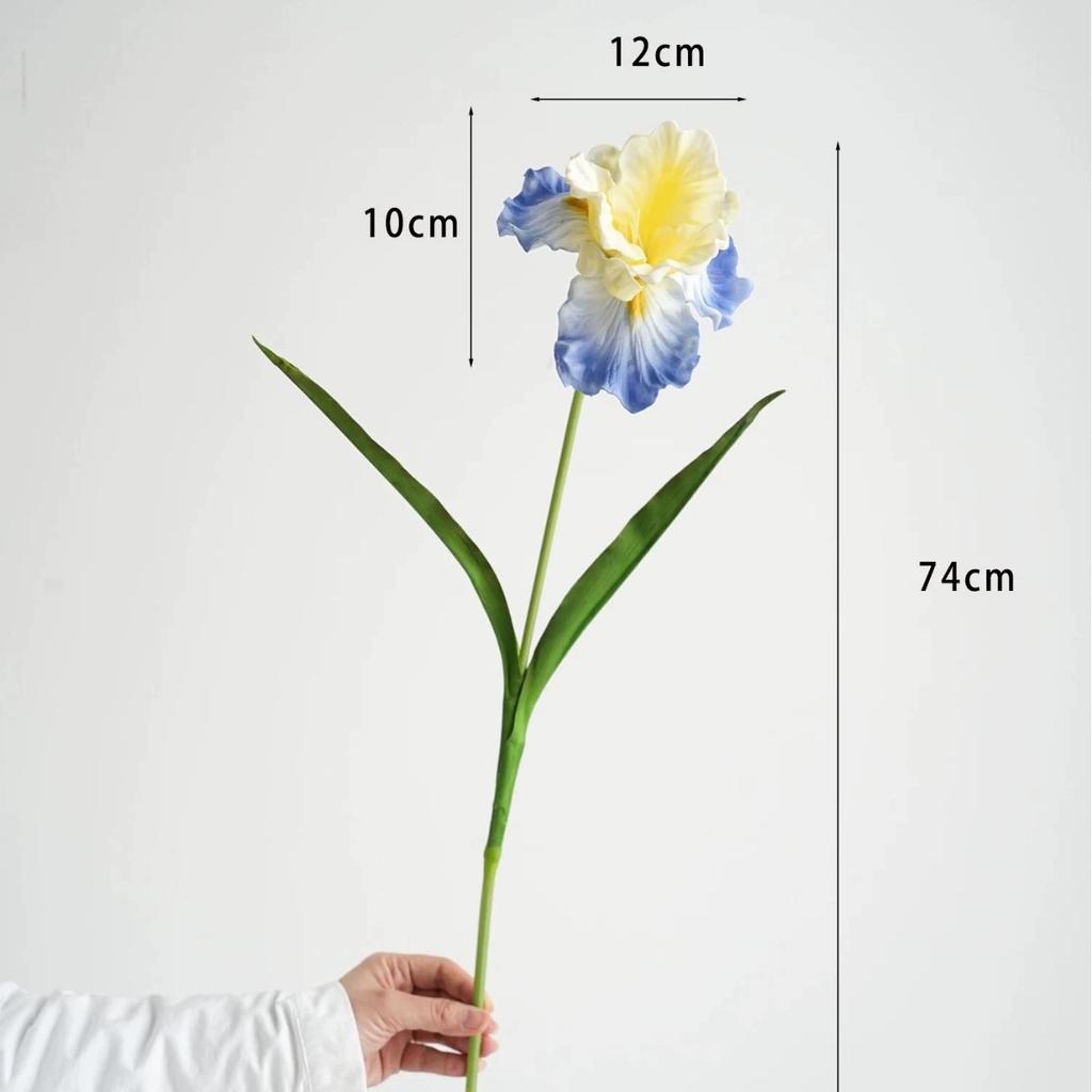 Oil Painting Iris Flowers, Fake Flowers, Simulated Flowers, Decoration, High-end Feeling, Realistic, Table Flower Arrangement, Simulated Bouquet