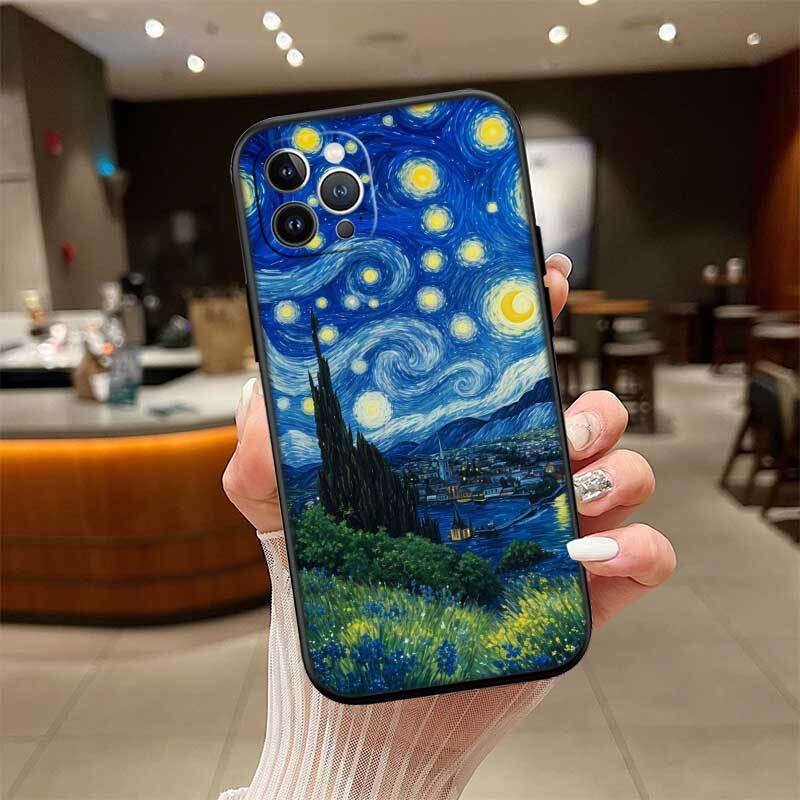 Starry Night Van Gogh Phone Case for Redmi Note 12 12S 12C 13 13C 13R 14 14S 14R 14C 11A 13X A3 A3X A4 A5 Pro Max Plus