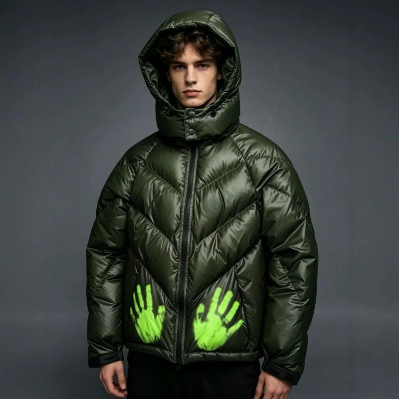 Mens Winter Hooded Cotton Puffer Jacket