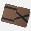 Coin Purse Clamshell Mode PU Leather Business Wallets Money Clip Card Storage Case Men Magic Wallet