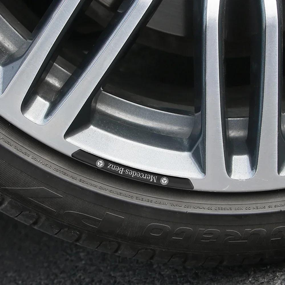 Autoaufkleber 4 Stück Aluminium Auto Radnaben-Plakette Reifenfelgen-Aufkleber Dekor Zubehör für Mercedes Benz E C G M R S Klasse W204 W212 GL