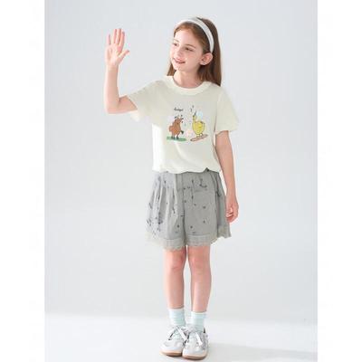 Montagut Girls' Tencel Printed Short Sleeve T-shirt